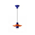 Lampa wisząca ceramiczna dwukolorowa Ferroluce C2776 Arancio Volpe + Blu Robot Voila Deco