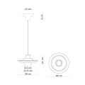 Lampa wisząca ceramiczna dwukolorowa Ferroluce C2776 Verde Petrolio + Giallo Voila Deco