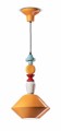 Lampa wisząca ceramiczna geometryczna Ferroluce C2510 Giallo Lariat Deco