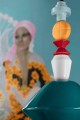 Lampa wisząca ceramiczna geometryczna Ferroluce C2510 Verde Petrolio Lariat Deco