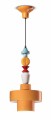 Lampa ceramiczna geometryczna wisząca Ferroluce C2530 Giallo Lariat Deco