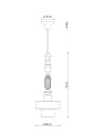 Lampa ceramiczna geometryczna wisząca Ferroluce C2531 Giallo Lariat Deco
