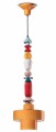 Lampa ceramiczna geometryczna wisząca Ferroluce C2532 Giallo Lariat Deco