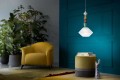 Lampa ceramiczna wisząca artystyczna Ferroluce C2710 Bianco Latte Lariat Deco