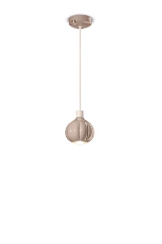 Lampa wisząca ceramiczna kula Ferroluce C2640 Grigio Sabbia Afoxe Deco