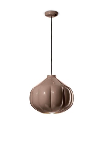 Lampa ceramiczna wisząca retro Ferroluce C2641 Moka Afoxe Deco