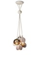 Lampa wisząca szklane i ceramiczne kule Ferroluce C2656 Mix Afoxe Deco