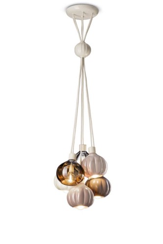 Lampa wisząca szklane i ceramiczne kule Ferroluce C2656 Mix Afoxe Deco