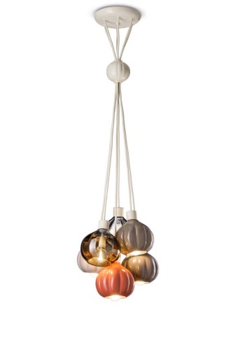 Lampa wisząca szklane i ceramiczne kule Ferroluce C2657 Mix Afoxe Deco