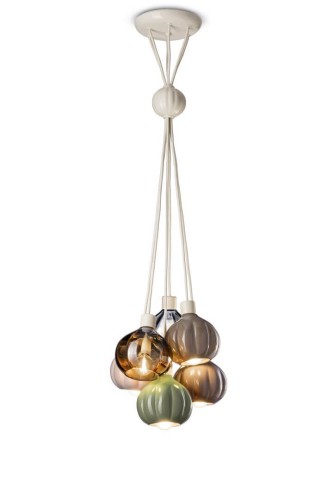 Lampa wisząca szklane i ceramiczne kule Ferroluce C2658 Mix Afoxe Deco