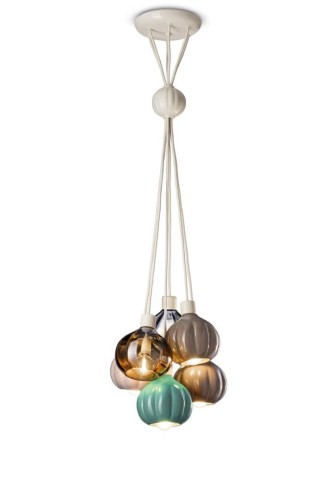 Lampa wisząca szklane i ceramiczne kule Ferroluce C2659 Mix Afoxe Deco