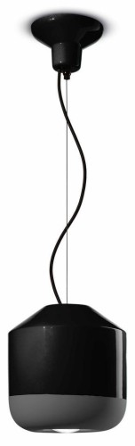 Lampa wisząca z ceramiki Ferroluce C2540 Nero Carbone Bellota Deco