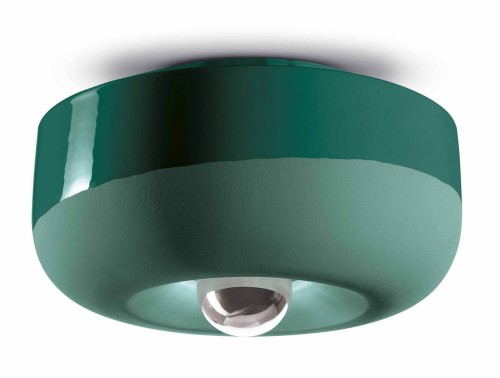 Kinkiet / plafon ceramiczny Ferroluce C2542 Verde Bottiglia Bellota Deco