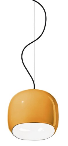 Lampa wisząca z ceramiki Ferroluce C2550 Giallo Ayrton Deco