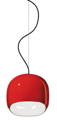 Lampa wisząca z ceramiki Ferroluce C2550 Rosso Ayrton Deco
