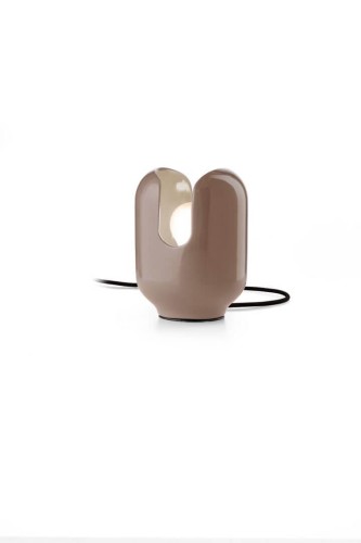 Lampa stołowa ceramiczna Ferroluce C2590 Moka Batucada Deco