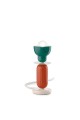 Lampa stołowa ceramiczna Ferroluce C2602 Turchese+Arancio Poke Berimbau Deco