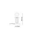 Lampa stołowa ceramiczna Ferroluce C2602 Verde Salvia+Grigio Sabbia Berimbau Deco