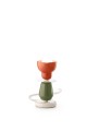 Lampa stołowa z ceramiki Ferroluce C2604 Arancio Poke+Verde Salvia Berimbau Deco