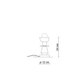 Lampa stołowa z ceramiki Ferroluce C2604 Arancio Poke+Verde Salvia Berimbau Deco
