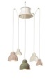 Lampa ceramiczna wisząca 5-punktowa Ferroluce C2606 Mix Berimbau Deco