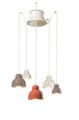 Lampa ceramiczna wisząca 5-punktowa Ferroluce C2607 Mix Berimbau Deco