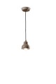 Lampa ceramiczna wisząca pojedyncza Ferroluce C2610 Marrone Moka Berimbau Deco
