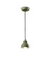 Lampa ceramiczna wisząca pojedyncza Ferroluce C2610 Verde Salvia Berimbau Deco