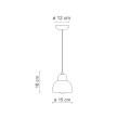 Lampa wisząca pojedyncza ceramiczna Ferroluce C2611 Marrone Moka Berimbau Deco