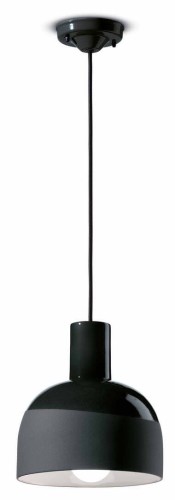 Lampa wisząca ceramiczna Ferroluce C2400 Nero Carbone Caxixi Deco