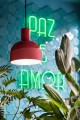 Lampa wisząca ceramiczna Ferroluce C2400 Rosso Corallo Caxixi Deco