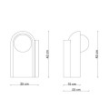 Lampa stołowa ceramiczna Ferroluce C2810 Crema + Blu Robot Cleo Deco
