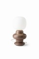 Lampa stołowa designerska ceramiczna Ferroluce C2680 Marrone Moka Copacabana Deco