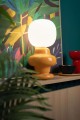 Lampa stołowa designerska ceramiczna Ferroluce C2680 Marrone Moka Copacabana Deco