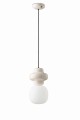 Lampa wisząca ceramiczna Ferroluce C2681 Crema Copacabana Deco