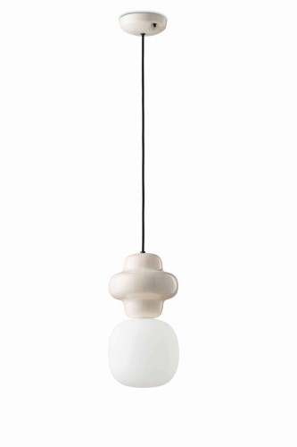 Lampa wisząca ceramiczna Ferroluce C2681 Crema Copacabana Deco