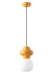 Lampa wisząca ceramiczna Ferroluce C2681 Giallo Copacabana Deco