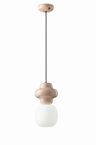Lampa wisząca ceramiczna Ferroluce C2681 Grigio Sabbia Copacabana Deco