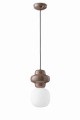Lampa wisząca ceramiczna Ferroluce C2681 Marrone Moka Copacabana Deco