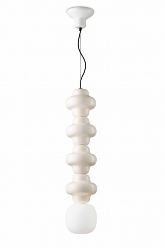 Lampa wisząca ceramiczna designerska Ferroluce C2682 Crema Copacabana Deco