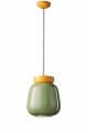 Lampa designerska wisząca Ferroluce C2740 Giallo+Verde Salvia Corcovado Deco