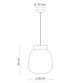Lampa wisząca Ferroluce C2742 Moka+Bianco Latte Corcovado Deco