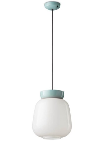 Lampa wisząca Ferroluce C2742 Azzurro+Bianco Latte Corcovado Deco
