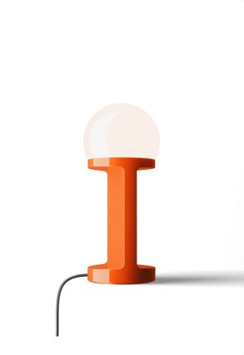 Lamp stołowa ceramiczna szklana Ferroluce C2780 Arancio Volpe Habea Deco