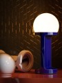 Lamp stołowa ceramiczna szklana Ferroluce C2780 Blu Robot Habea Deco