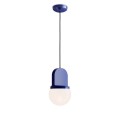 Lampa wisząca ceramiczna szklana Ferroluce C2781 Blu Robot Habea Deco
