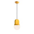 Lampa wisząca ceramiczna szklana Ferroluce C2781 Giallo Habea Deco