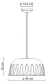 Lampa wisząca ceramiczna matowa Ferroluce C2570 Grigio Nerastro Madame Gres Deco