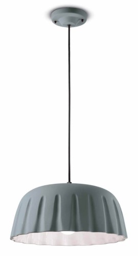Lampa wisząca ceramiczna matowa Ferroluce C2570 Grigio Tele Madame Gres Deco