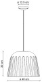 Lampa ceramiczna matowa wisząca Ferroluce C2571 Grigio Tele Madame Gres Deco